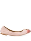 TORY BURCH LOGO-PLAQUE BALLERINA FLATS