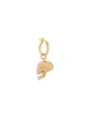 True Rocks Skull Hoop Earring In Gold