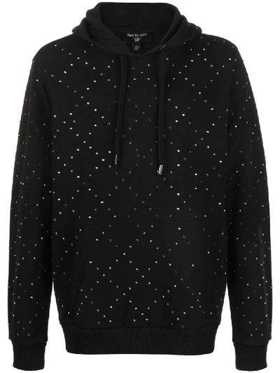 True Religion Rhinestone-embellished Hoodie In Black