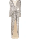 NERVI ADA CHAMPAGNE SEQUIN COCKTAIL DRESS