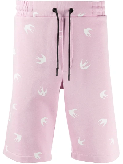Mcq By Alexander Mcqueen Logo Print Sweat Shorts In Pink
