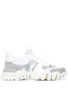 Valentino Rockrunner Plus Low-top Sneakers In White