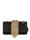 Givenchy Black And Gold-tone Chain Minaudiere Clutch In Black