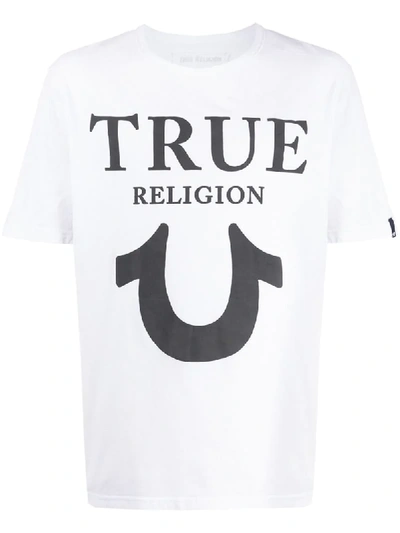 True Religion Logo Print T-shirt In White