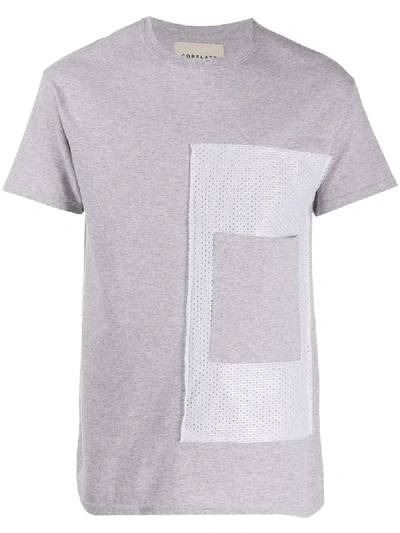Corelate Two-tone T-shirt In Grey