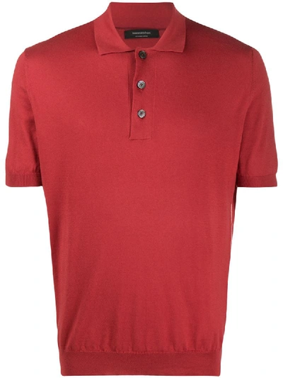 Ermenegildo Zegna Short-sleeve Polo Shirt In Red