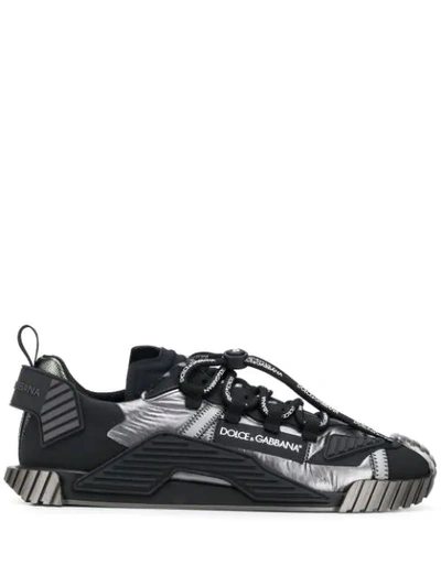 Dolce & Gabbana Dolce And Gabbana Silver And Black Ns1 Trainers