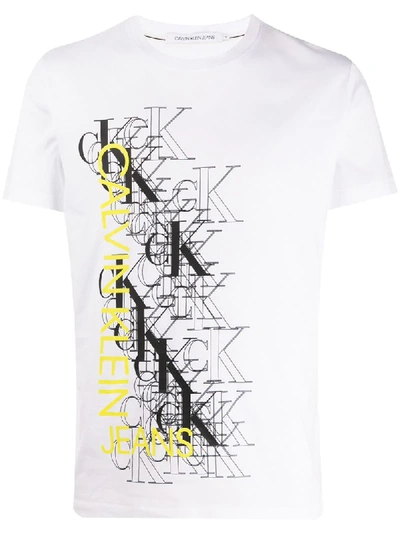 Ck Calvin Klein Logo-print T-shirt In White
