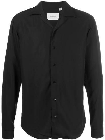 Costumein Spread-collar Long-sleeve Shirt In Black