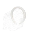 Jennifer Behr White Attica Veil Silk Headband In White