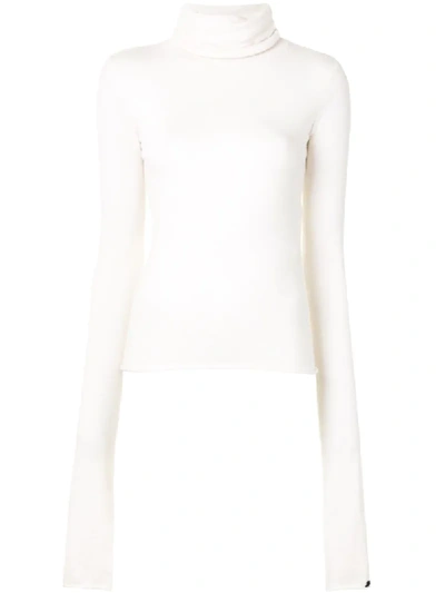 Extreme Cashmere Roll Neck Long Sleeve Jumper In White