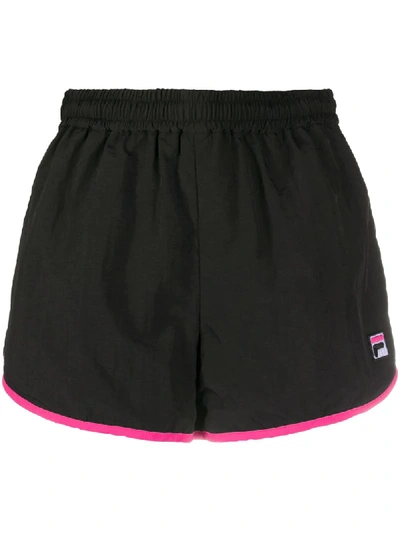 Fila Contrast Trim Shorts In Black