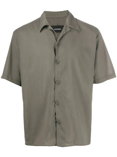 Costumein Spread-collar Short-sleeve Shirt In Green