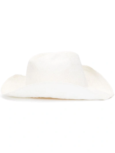 Reinhard Plank Boncia Raw Woven Hat In White