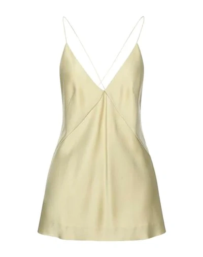 Haider Ackermann Shiny Viscose Blend Camisole Top In Light Yellow