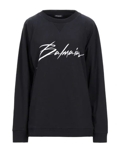 Balmain Sweatshirts In Black