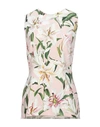 Dolce & Gabbana Pink Floral Print Sleeveless Tank Blouse Top In Light Pink