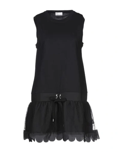 Red Valentino Short Dress In Black