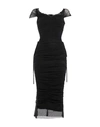 Dolce & Gabbana Midi Dresses In Black