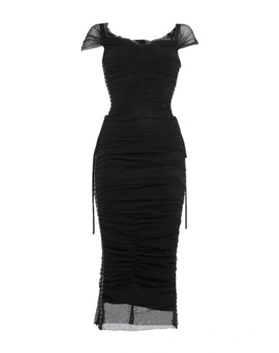 Dolce & Gabbana Midi Dresses In Black