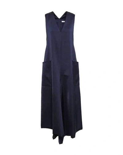 Tibi Midi Dress In Dark Blue