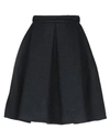 ERMANNO SCERVINO ERMANNO SCERVINO WOMAN MIDI SKIRT BLACK SIZE 2 WOOL, SILK, CASHMERE