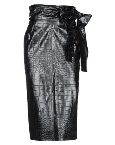 Msgm Midi Skirts In Black