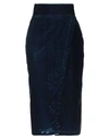 L'AUTRE CHOSE L' AUTRE CHOSE WOMAN MIDI SKIRT MIDNIGHT BLUE SIZE 4 POLYESTER,35439314VG 5