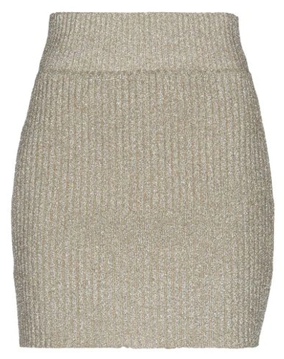 Alberta Ferretti Midi Skirts In Gold