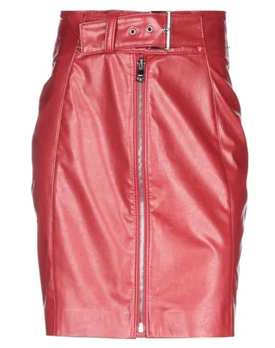 Msgm Midi Skirts In Red