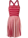 ALEXIS LINTOV STRIPED MINI DRESS