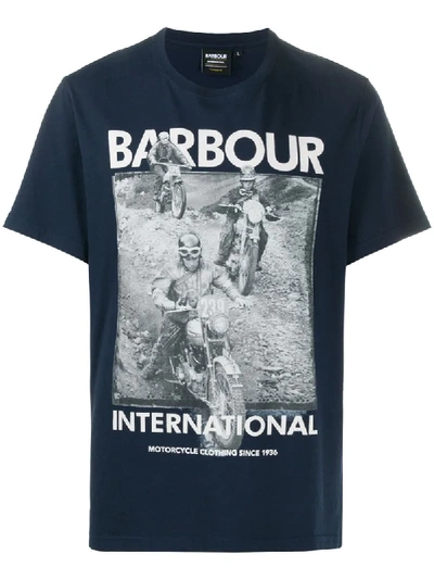 Barbour Archive Print T-shirt In Blue