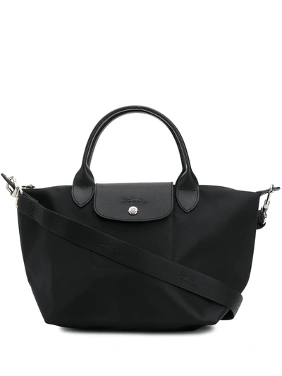 Longchamp Small Le Pliage Néo Top Handle Bag In Black