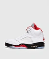 Jordan Air  5 Retro Fire Red Silver Tongue 2020 In True White / Fire Red / Black