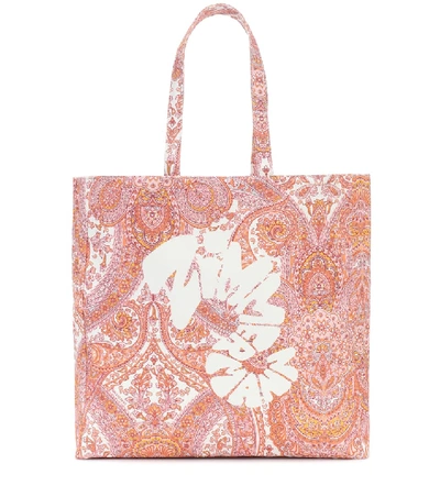 Zimmermann Logo Paisley Canvas Tote In White