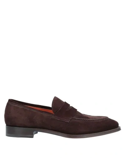 Santoni Loafers In Brown