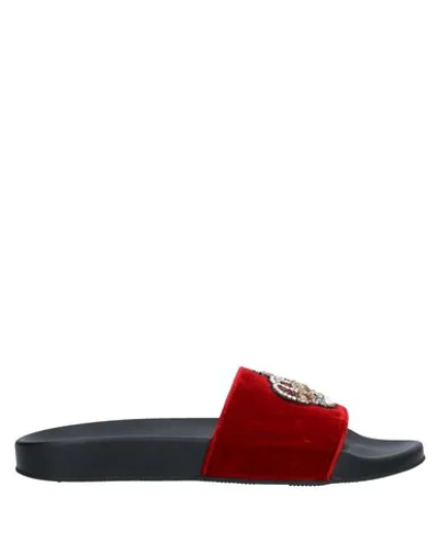 Versace Sandals In Red