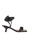 Erika Cavallini Toe Strap Sandals In Black