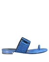 Casadei Flip Flops In Bright Blue