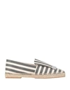 Sergio Rossi Sr1 Striped Woven Espadrilles In Black