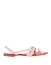CEDRIC CHARLIER CEDRIC CHARLIER WOMAN THONG SANDAL RED SIZE 7 SOFT LEATHER,11866660IA 5