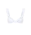 Melissa Odabash New York Ruffle-trimmed Ribbed Bikini Top In White