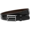 Montblanc Rectangular Cut-out Buckle Reversible Leather Belt In Black / Brown