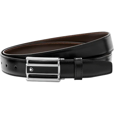 MONTBLANC BLACK/BROWN 30 MM REVERSIBLE LEATHER BELT,114423