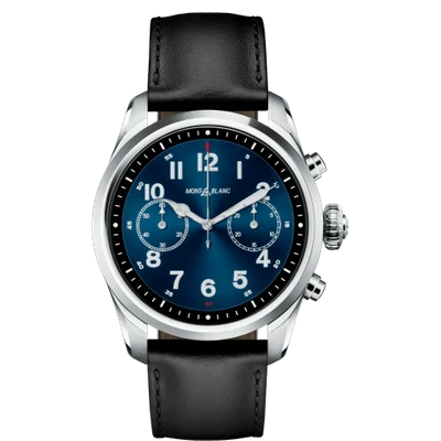 Montblanc Summit 2 Stainless Steel And Leather In Grey,black