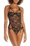 OH LA LA CHERI OH LA LA CHERI ZARA UNDERWIRE OPEN CUP OPEN GUSSET LACE TEDDY,50-10112