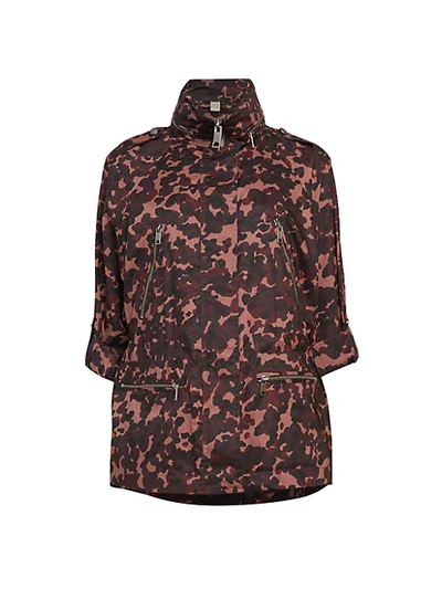 Burberry Camo Jacket In Deep Claret