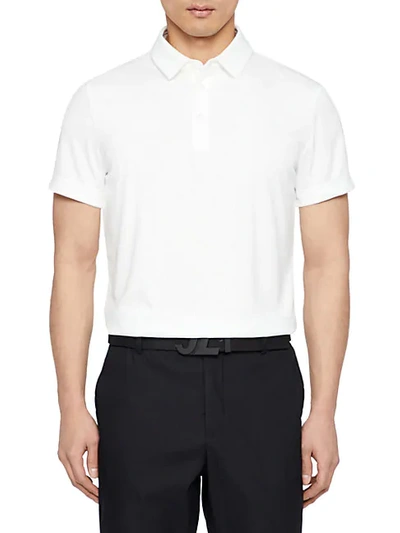 J. Lindeberg Pine Slim-fit Polo In White