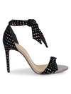 ALEXANDRE BIRMAN LOVELY CLARITA VELVET DOT SANDALS,0400012510363