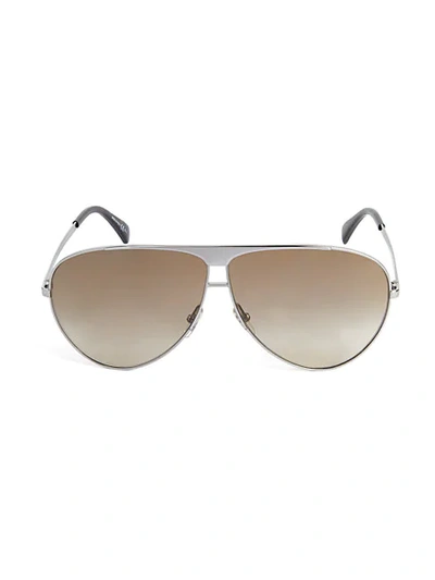 Givenchy 66mm Aviator Sunglasses In Brown Grey